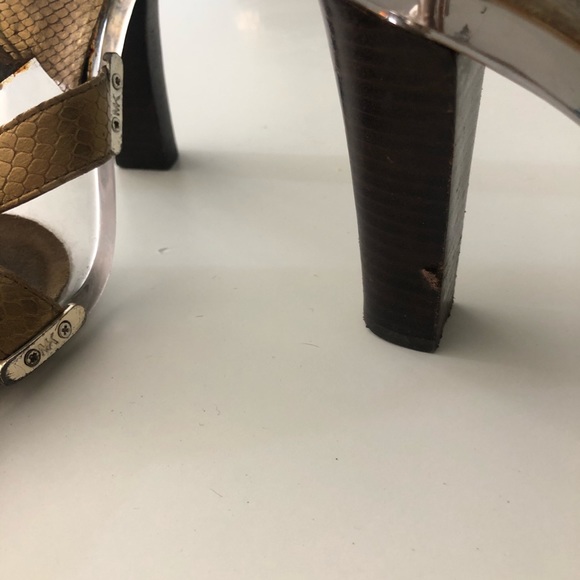 Michael Kors Gold Sandal Heels - Picture 6 of 6